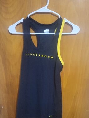 LIVESTRONG Black & Yellow Racerback Tank